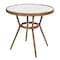 Flash Furniture Lourdes French Bistro 31.5in. Table, White and Gray PE Rattan, Glass Top w/2 Stack Chairs - Natural SDA-AD641012-80-2001-F-WHGY-NAT-GG - alternate 5